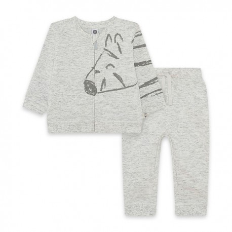 CHÁNDAL FELPA CEBRA NIÑO GRIS BÁSICO - TUC TUC - Sueña BeBe
