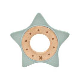Mordedor de silicona y madera Estrella Mint – KIKKABOO
