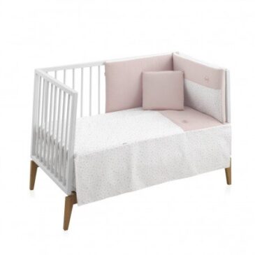 JGO 2 PCS.COLCHA I-V. CUNA 60 PLUMETI ROSA – CAMBRASS