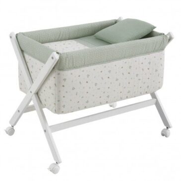 MINICUNA TIJERA MADERA ARDI VERDE/BLANCO – CAMBRASS