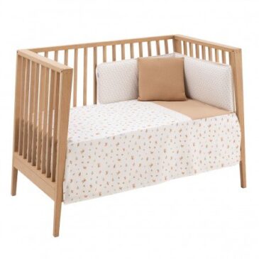 JGO 2 PCS.COLCHA I-V. CUNA 60 SENDA BEIGE 60x120x3 CM – CAMBRASS